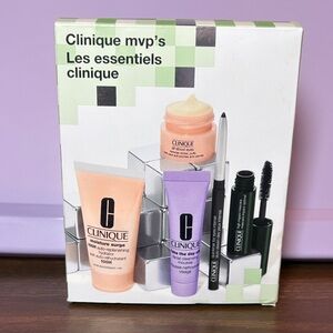 Clinique MVP's Essentials Set - Mascara, Eyeliner, and Skincare